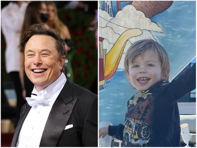 Elon Musk shares rare photos of his and Grimes’ son X wearing Twitter employee badge