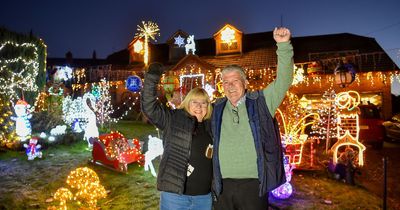 Couple spend £20k on 'UK's craziest Christmas lights' despite skyrocketing energy bills