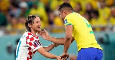 Luka Modric and Casemiro moment spoke volumes halfway through Croatia vs Brazil