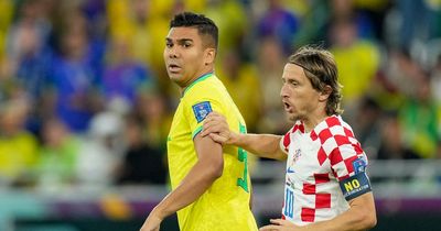 What Manchester United's Casemiro did at half-time during Brazil vs Croatia at World Cup