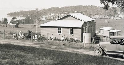 Lake's little school and its first teacher