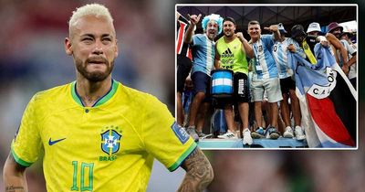 Argentina fans waste no time as thousands react to shock Brazil exit at World Cup