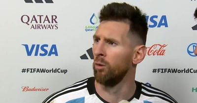 Lionel Messi clashes with Louis van Gaal as he breaks off mid-interview to yell "fool"