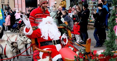 Thousands enjoy Lanarkshire reindeer parade as town's Christmas lights finally switched on