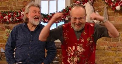 Hairy Biker Dave Myers punches the air in first TV appearance since cancer diagnosis