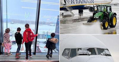 'It’s beyond a joke': Passengers' frustration as flights halted at Manchester Airport due to snow