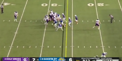 Holy Cross beautifully executes RB pop pass on 4th-and-short to score an epic touchdown