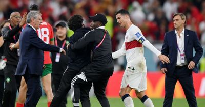 Security forced to intervene twice as Cristiano Ronaldo's World Cup hopes collapse