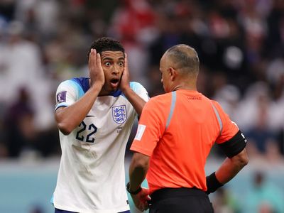 England fans bemoan refereeing decisions as Three Lions on brink of exit