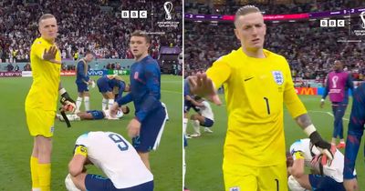 Jordan Pickford's classy gesture to Harry Kane after World Cup penalty miss