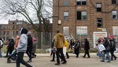 Protesters decry ‘broken promises’ on affordable housing at Lathrop Homes
