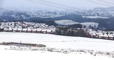 Snow and ice warnings across UK as wintry weather leaves roads entirely under snowfall