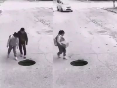 Viral video: Kids carry big rocks to cover the manhole; Netizens hail them as heroes