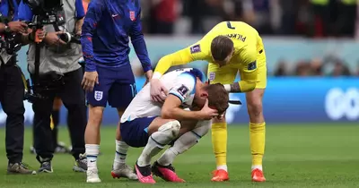 England goalkeeper Jordan Pickford's caring gesture to Harry Kane after he missed World Cup penalty