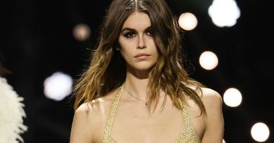 Cindy Crawford's daughter is a chip off the old block as she walks latest runway