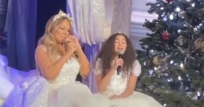 Mariah Carey brings out daughter Monroe, 11, at concert as they perform Christmas duet