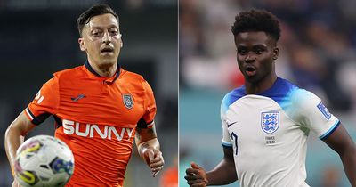 Mesut Ozil sends message to Arsenal's Bukayo Saka after England's World Cup exit