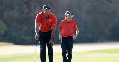 Tiger Woods makes "hate to admit it" golf admission about 13-year-old son Charlie