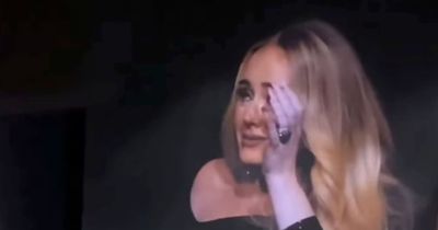 Adele cries on stage in Las Vegas after England got knocked out of the World Cup