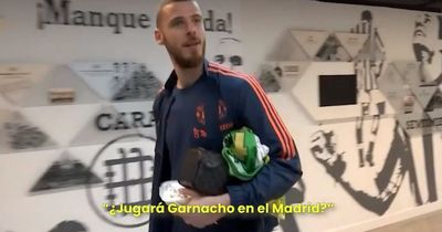 Manchester United player David de Gea shuts down Spanish journalist over Alejandro Garnacho question