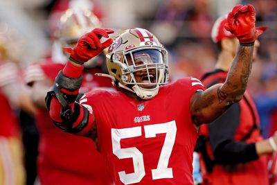 49ers linebacker Dre Greenlaw asks Tom Brady to autograph the ball he intercepted