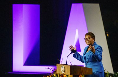Karen Bass is sworn in as Los Angeles mayor as the city grapples with homelessness