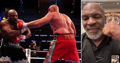 Mike Tyson shares video call with Derek Chisora who sports nasty eye injury