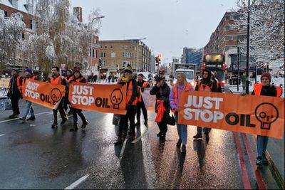Just Stop Oil march in Clapham against government ‘clampdown’ with Camden protest to follow