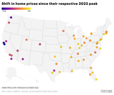 The U.S. housing market heads into 2023 still in correction mode—these 2 charts show what's happening to home prices