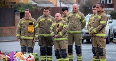 Solihull: Firefighters who tried to save boys killed in frozen lake pay emotional tribute