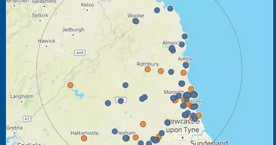 Map shows more than 100 places you can keep warm in Northumberland this winter