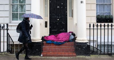 Advice issued on what to do if you see someone sleeping rough in freezing snow and ice