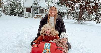Stacey Solomon dusts off Joe Swash's childhood sled as she's snowed in at Pickle Cottage