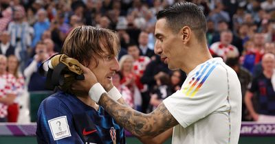 Angel Di Maria's touching gesture to Luka Modric spotted after World Cup heartbreak