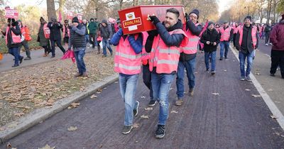 Royal Mail employees join rail workers on strike as nursing walkout looms