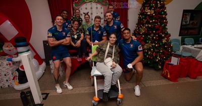 Newcastle Knights bring Christmas cheer to John Hunter Children's Hospital