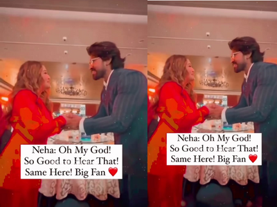 Neha Kakkar shares a video of bumping into RRR actor Ram Charan; writes, “Now I know why he’s loved so much”