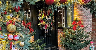 Shopper creates 'absolutely gorgeous' Christmas door arch using Home Bargains items