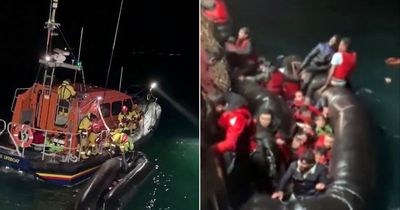 Desperate migrants cling to flimsy dinghy in dramatic rescue after 4 die in latest horror