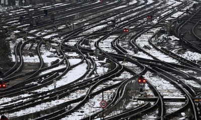 UK shoppers and workers kept home by rail strikes and cold snap, data shows