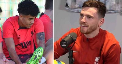 Andy Robertson reveals Liverpool dressing room reaction to "devastating" Luis Diaz blow