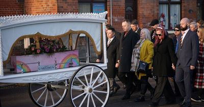Balloons and rainbows at funeral for Belfast girl who died after contracting Strep A