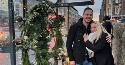 Edinburgh boyfriend arranges romantic bus stop proposal at place they first met