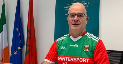 Everyone makes same 'curse' joke as Irish ambassador to Morocco dons Mayo jersey in show of support