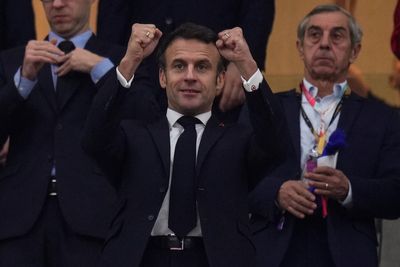 Macron attends France-Morocco semifinal match at World Cup