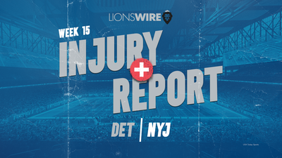 Lions Week 15 injury report starts with 2 players sitting out