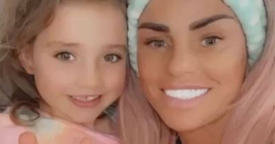 Katie Price is a proud mum as she films daughter Bunny, 8, showing off her makeup skills