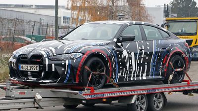 BMW M EV Concept Shows Off Modified i4 Body In New Spy Photos