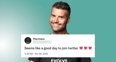 Pete Evans has found a new online home on Elon Musk’s Twitter