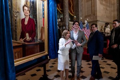 Pelosi portrait unveiled, historic 1st of a female speaker